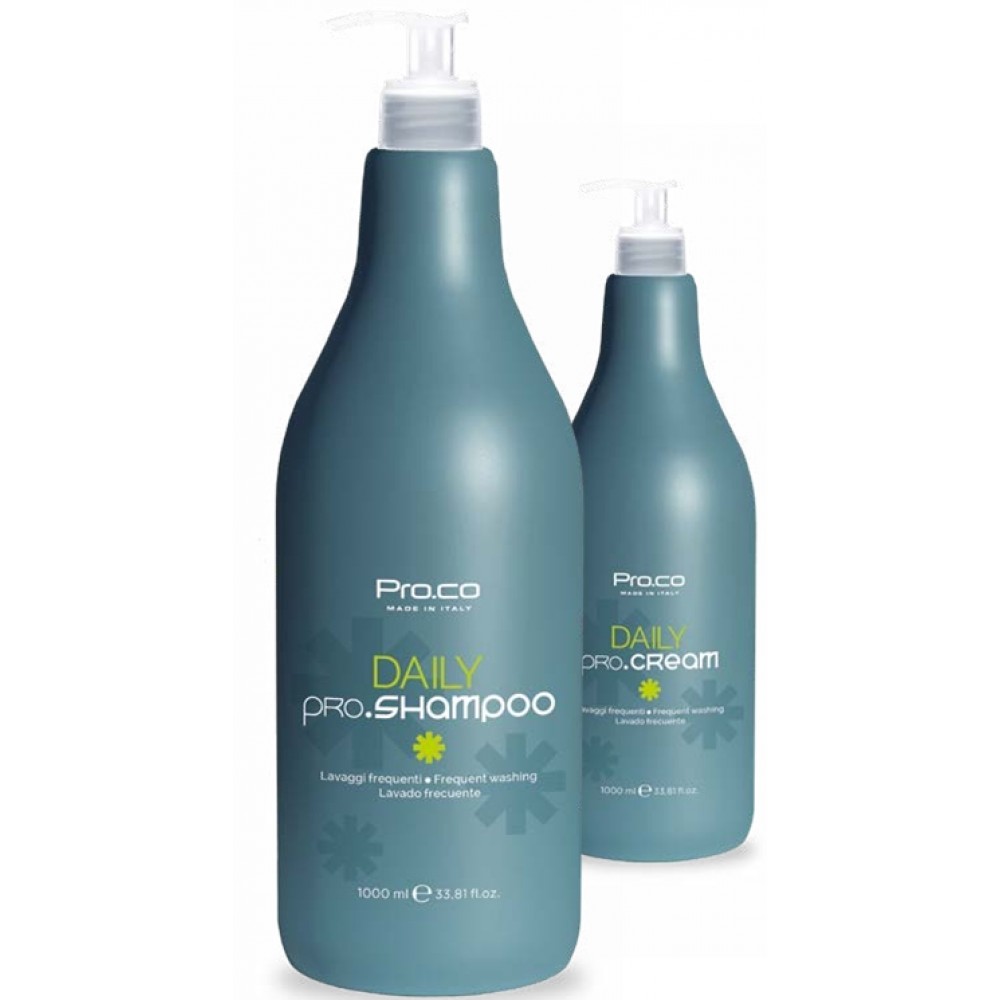 PRO.CO DAILY pro.shampoo шампунь для частого миття волосся з оливковою олією та лавром 1000 мл.