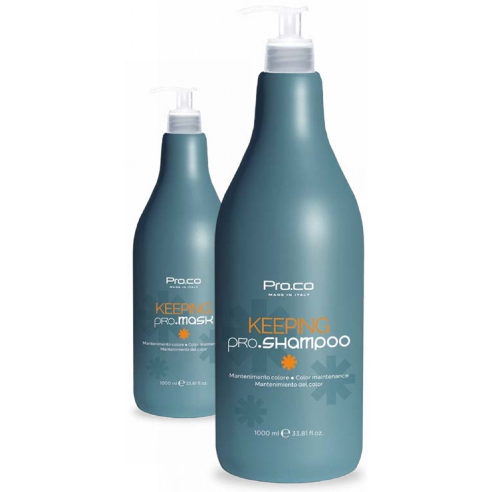 PRO.CO KEEPING pro.shampoo шампунь для збереження кольору з оливковою олією та білком пшениці 1000 мл.